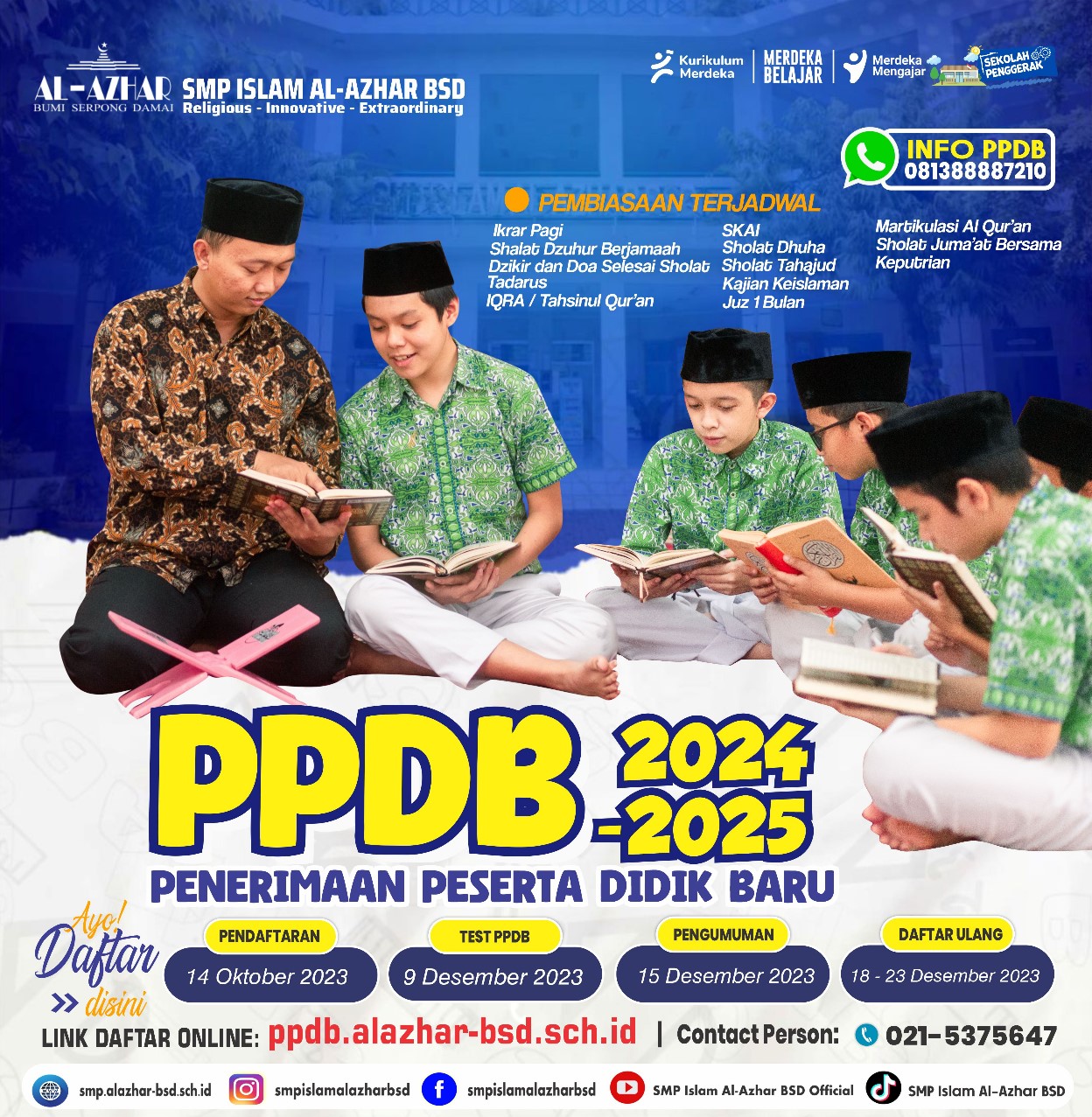 PPDB SMP Islam Al Azhar BSD-2024-2025