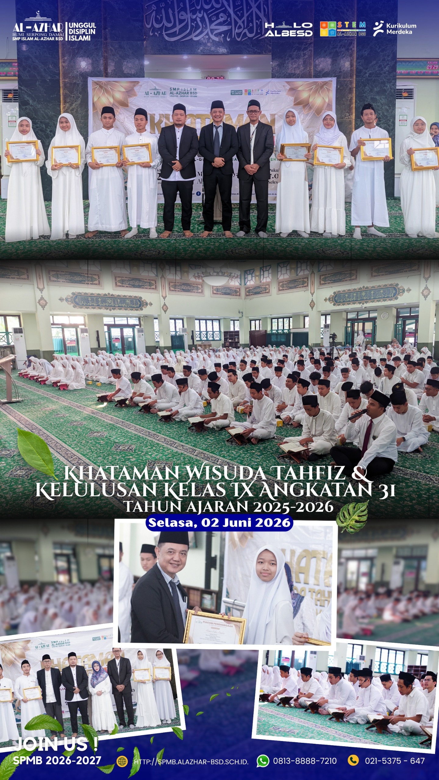 Khataman & Pengumuman Kelulusan Siswa/i Kelas IX Angkatan 31