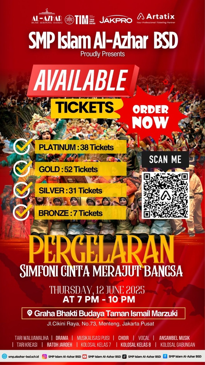 Tiket Pergelaran 2025 SMP Islam Al-Azhar BSD