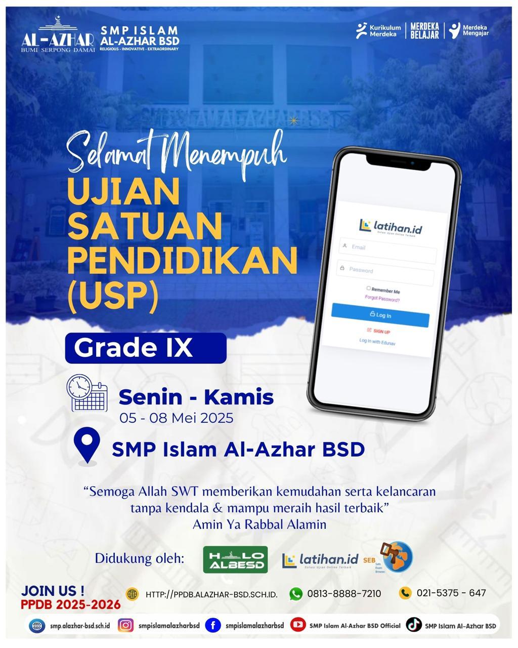 USP Kelas IX SMP Islam Al-Azhar BSD
